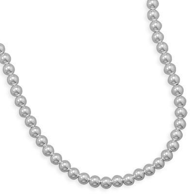 8mm Sterling Silver Bead Strand freeshipping - Higher Class Elegance
