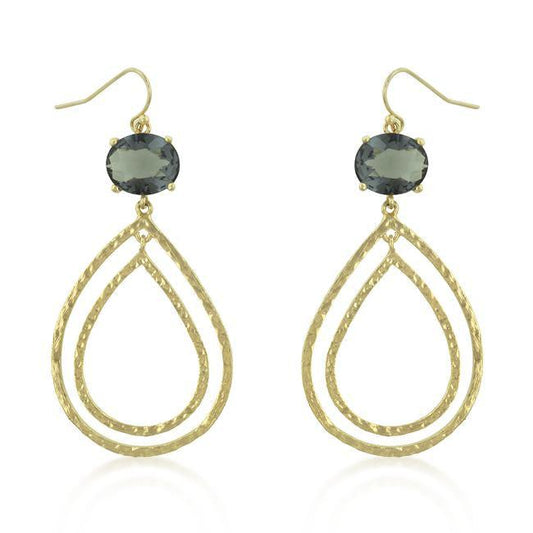 Lunar Shadow Gold Dangle Earrings freeshipping - Higher Class Elegance