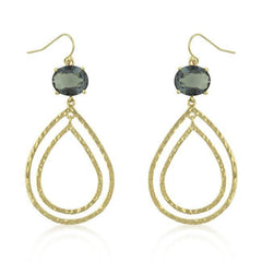 Lunar Shadow Gold Dangle Earrings freeshipping - Higher Class Elegance