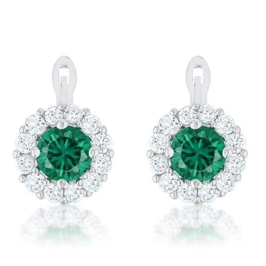 Emerald Simple Drop Earrings freeshipping - Higher Class Elegance
