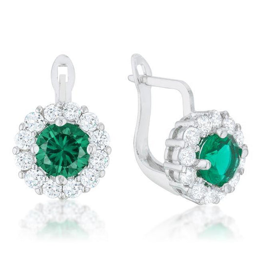 Emerald Simple Drop Earrings freeshipping - Higher Class Elegance