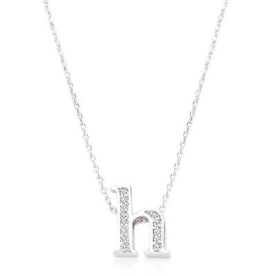 Pave Initial H Pendant freeshipping - Higher Class Elegance