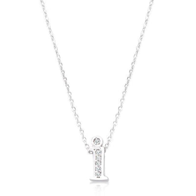Pave Initial I Pendant freeshipping - Higher Class Elegance