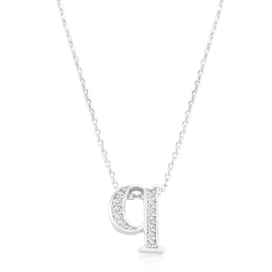 Pave Initial Q Pendant freeshipping - Higher Class Elegance