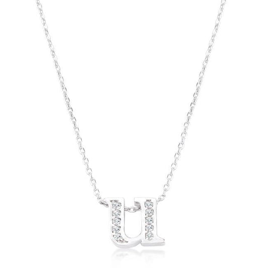 Pave Initial U Pendant freeshipping - Higher Class Elegance