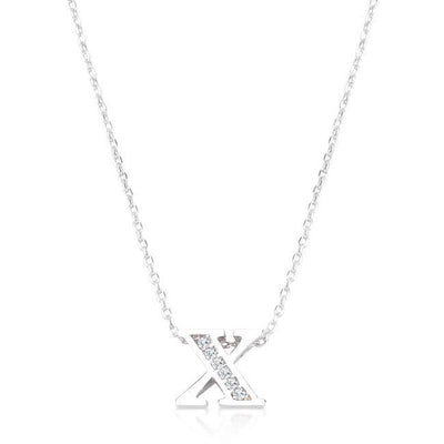 Pave Initial X Pendant freeshipping - Higher Class Elegance