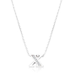 Pave Initial X Pendant freeshipping - Higher Class Elegance