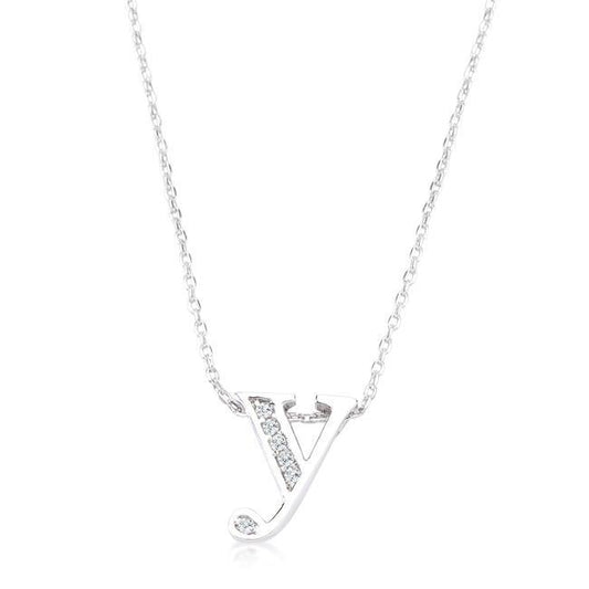 Pave Initial Y Pendant freeshipping - Higher Class Elegance