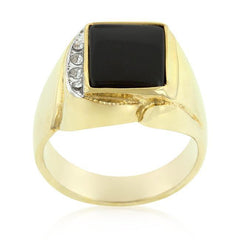 Onyx and Crystal Statement Ring freeshipping - Higher Class Elegance