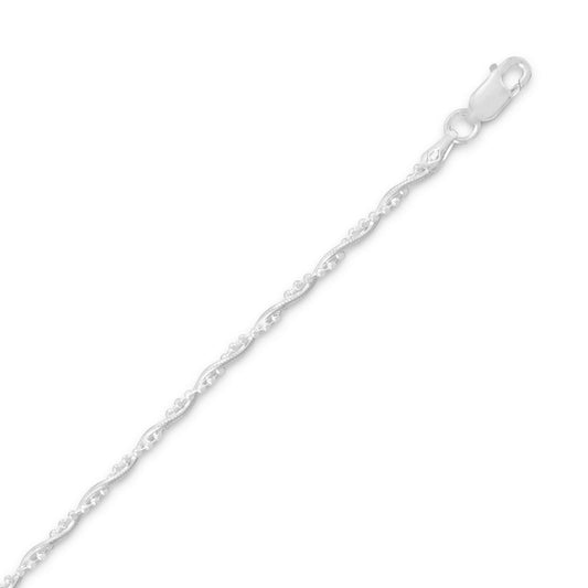 010 Snake Chain with 1mm Faceted Bead Twist Chain (2mm) freeshipping - Higher Class Elegance