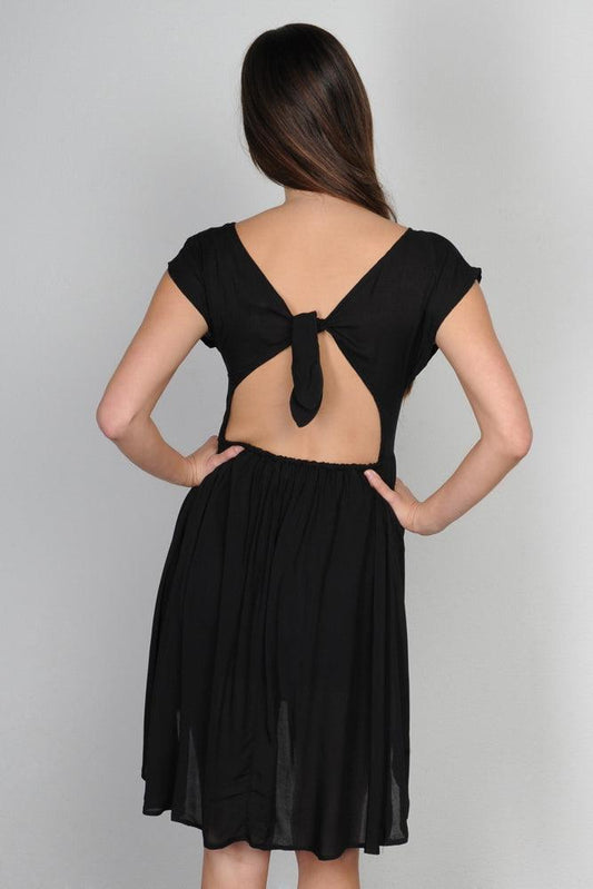 Black Sleeveless Mini Dress freeshipping - Higher Class Elegance