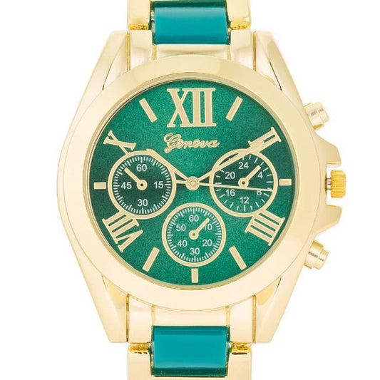 Teal Gold Watch freeshipping - Higher Class Elegance