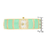 Gold Cuff Watch With Crystals - Mint freeshipping - Higher Class Elegance