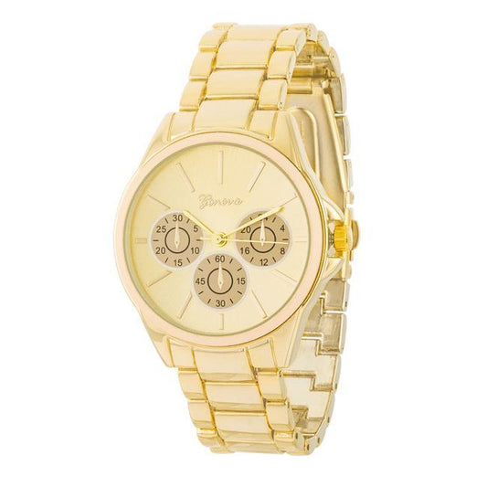 Chrono Gold Metal Watch freeshipping - Higher Class Elegance