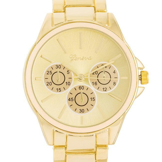 Chrono Gold Metal Watch freeshipping - Higher Class Elegance