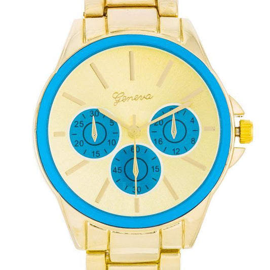 Chrono Gold Metal Watch freeshipping - Higher Class Elegance