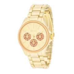 Chrono Gold Metal Watch freeshipping - Higher Class Elegance