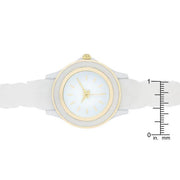 Carmen Braided Ladylike Watch With White Rubber Strap freeshipping - Higher Class Elegance