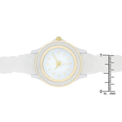 Carmen Braided Ladylike Watch With White Rubber Strap freeshipping - Higher Class Elegance