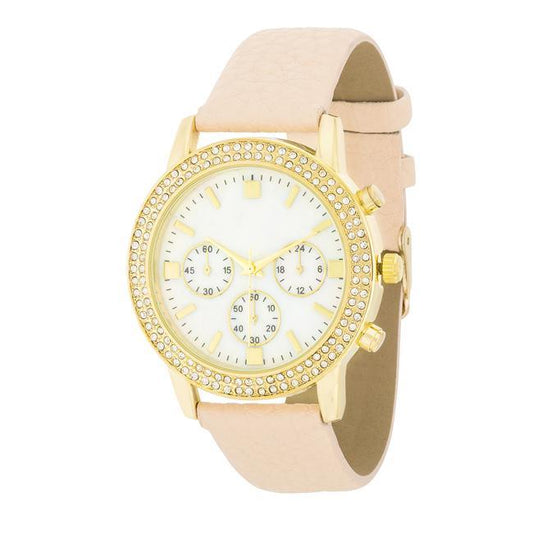 Shell Pearl Dial Watch With Crystals freeshipping - Higher Class Elegance