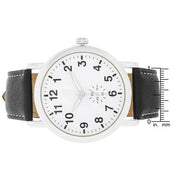 Silver Classic Watch With Black Leather Strap freeshipping - Higher Class Elegance
