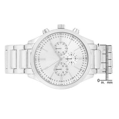 Chrono Silvertone Metal Watch freeshipping - Higher Class Elegance