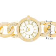 Gold Link Watch with Crystlas freeshipping - Higher Class Elegance