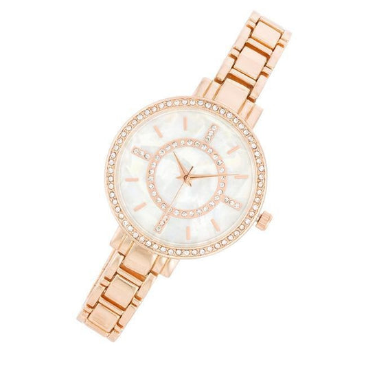 Classic Metal Watch With Crystals freeshipping - Higher Class Elegance