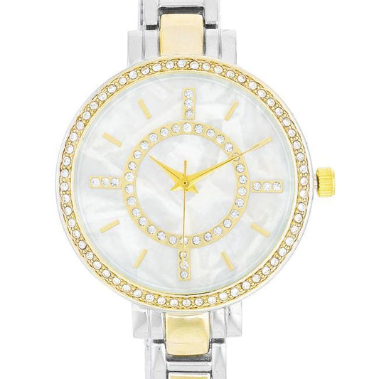 Classic Metal Watch With Crystals freeshipping - Higher Class Elegance
