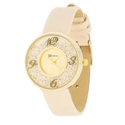 Gold Watch With Leather Strap freeshipping - Higher Class Elegance
