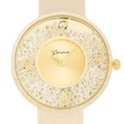 Gold Watch With Leather Strap freeshipping - Higher Class Elegance