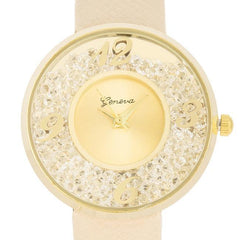 Gold Watch With Leather Strap freeshipping - Higher Class Elegance
