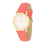 Gold Coral Leather Watch freeshipping - Higher Class Elegance