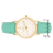 Gold Mint Leather Watch freeshipping - Higher Class Elegance