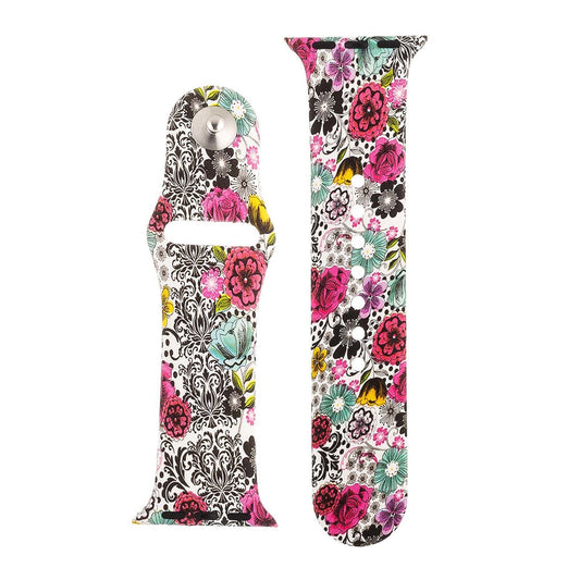 Floral Silicone Sports Watch Band 38mm freeshipping - Higher Class Elegance