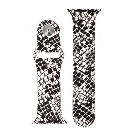 Snake Print Silicone Sports Watch Band 38mm freeshipping - Higher Class Elegance