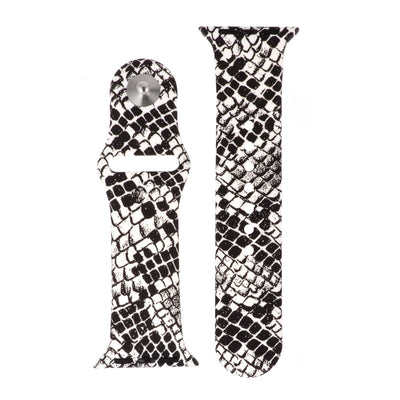 Snake Print Silicone Sports Watch Band 38mm freeshipping - Higher Class Elegance