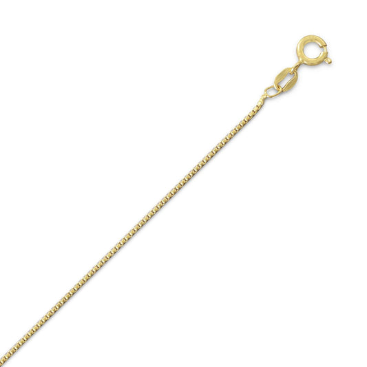 18K Gold Plated Light Box Chain (1mm) freeshipping - Higher Class Elegance