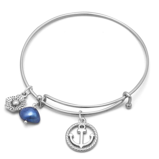 Expandable Anchor Charm Fashion Bangle Bracelet freeshipping - Higher Class Elegance