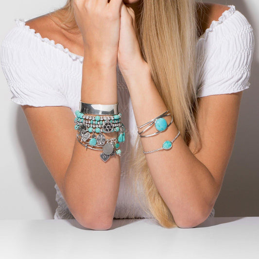 Expandable Heart Charm Fashion Bangle Bracelet freeshipping - Higher Class Elegance