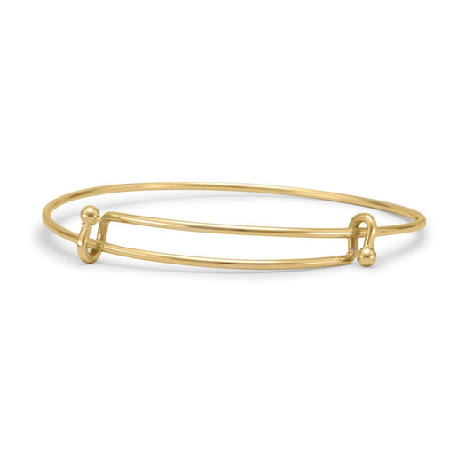Gold Tone Expandable Wire Fashion Bangle freeshipping - Higher Class Elegance