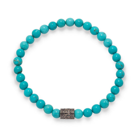 Blue Magnesite Fashion Stretch Bracelet freeshipping - Higher Class Elegance