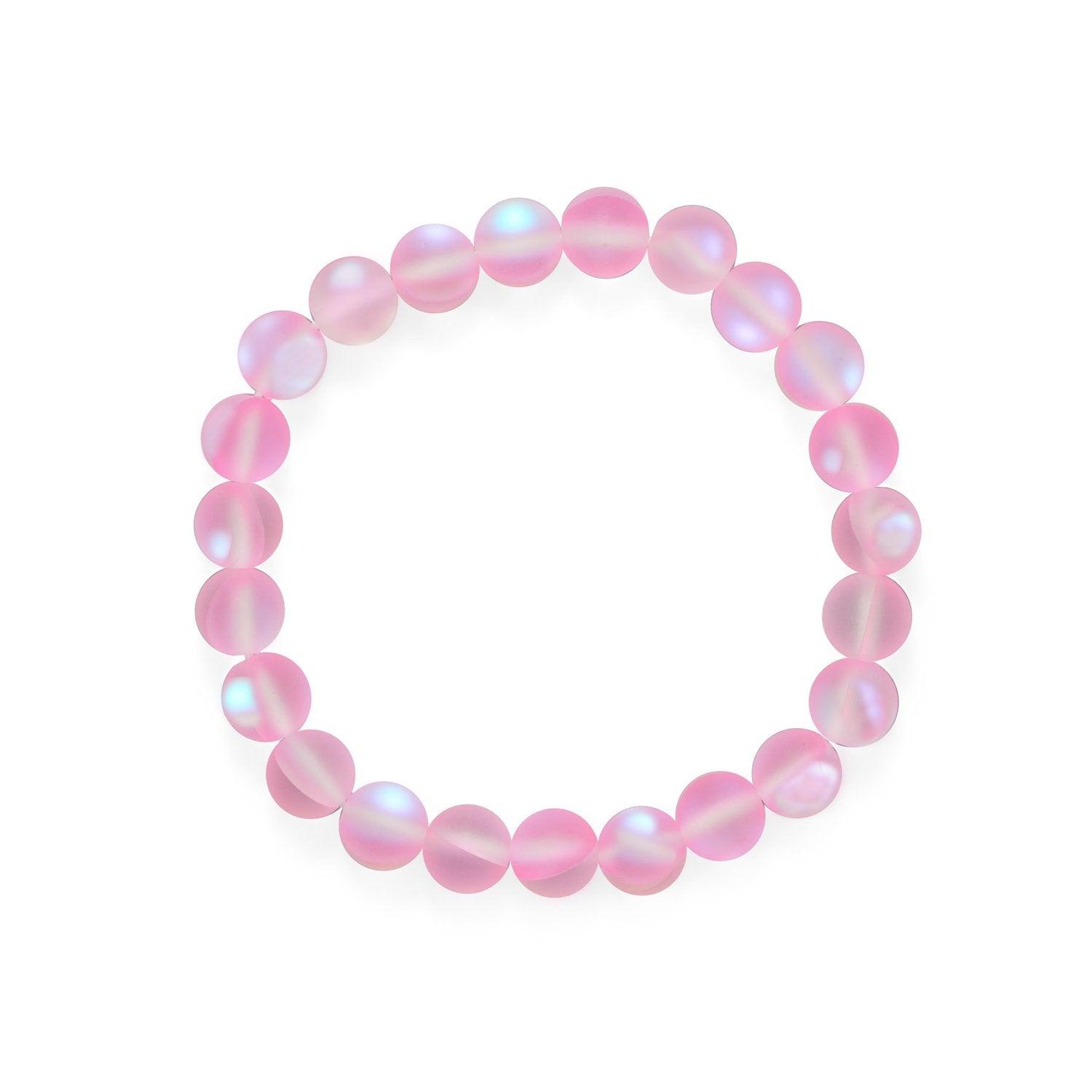 Think Pink! Iridescent Glass Stretch Bracelet freeshipping - Higher Class Elegance