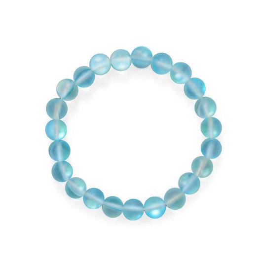 Ocean Wishes! Light Blue Glass Stretch Bracelet freeshipping - Higher Class Elegance