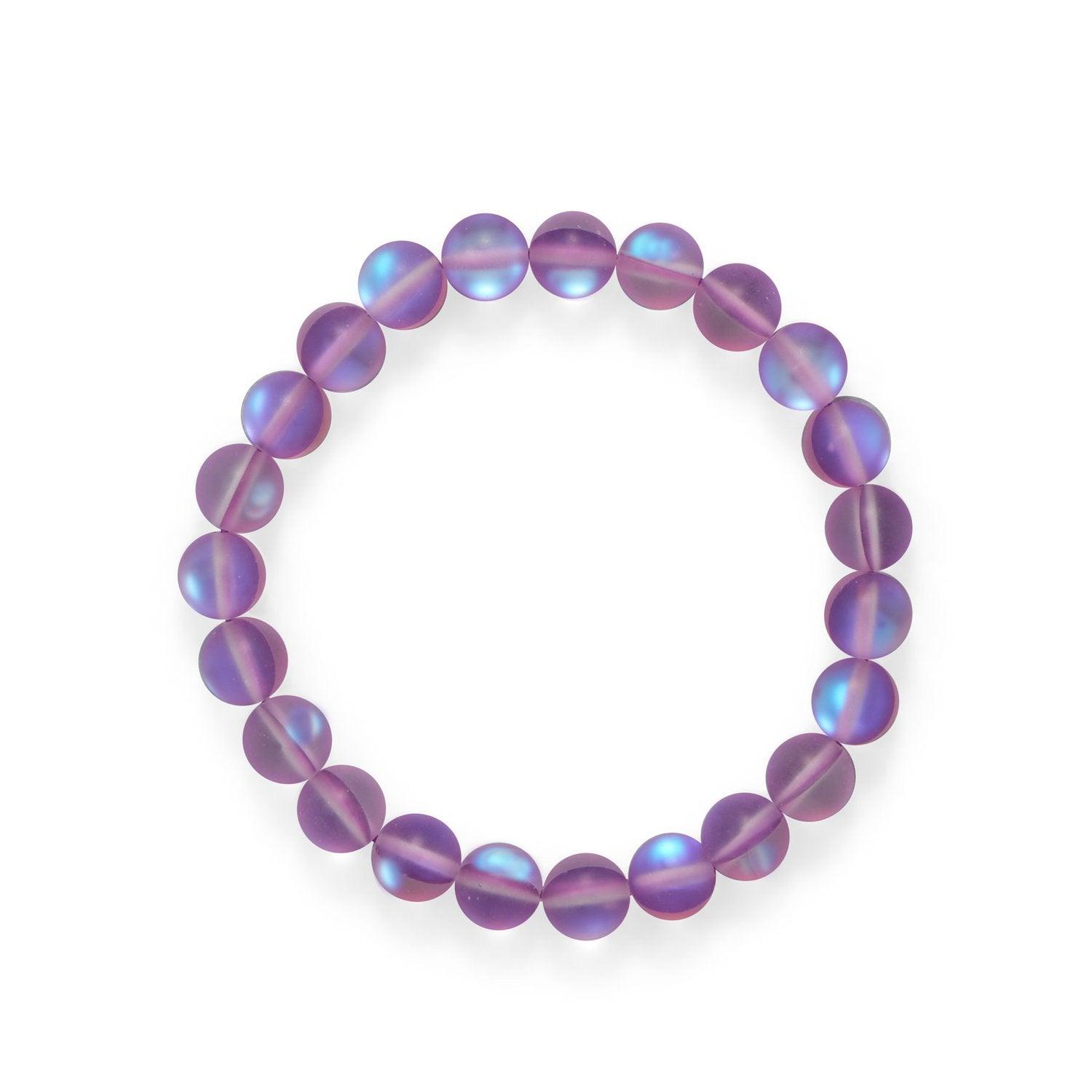 Fun! Orchid Color Stretch Glass Bracelet freeshipping - Higher Class Elegance