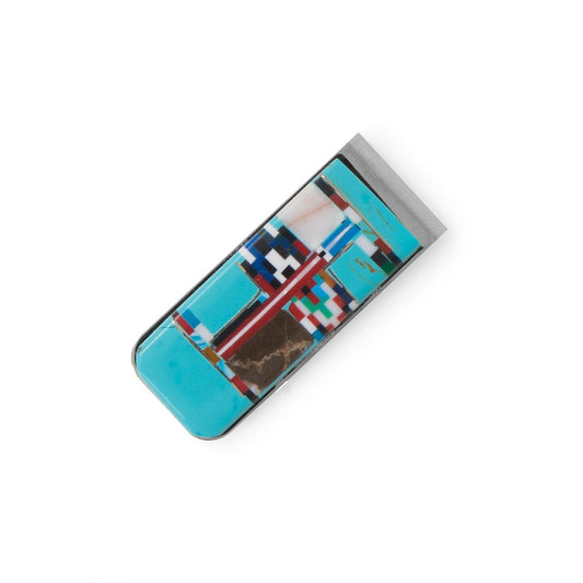 Stainless Steel Multi-Color Imitation Stone Money Clip freeshipping - Higher Class Elegance