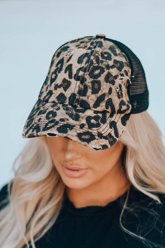 Leopard Printed Cap - Higher Class Elegance