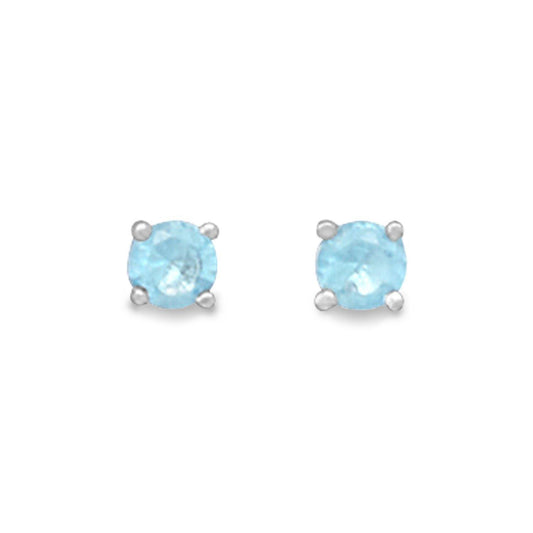 March Birthstone Stud Earrings freeshipping - Higher Class Elegance